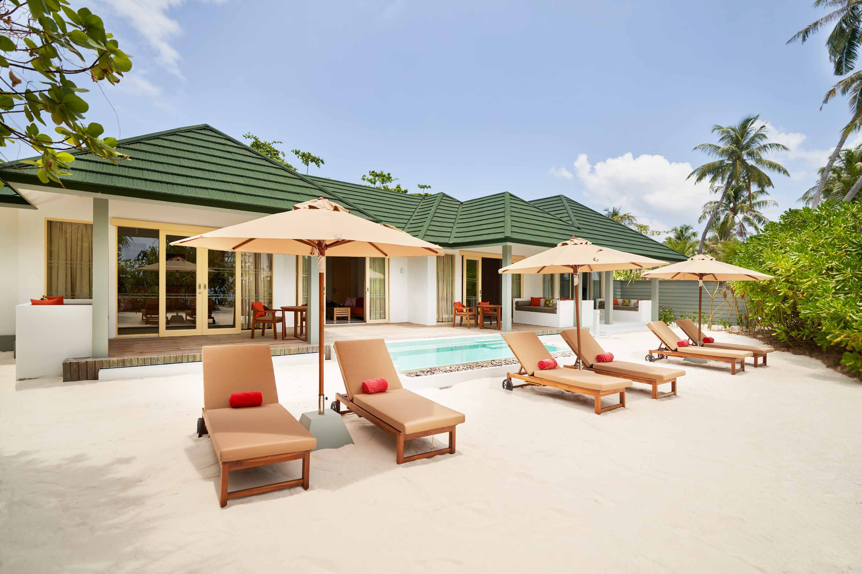 Overwater villas in the Maldives