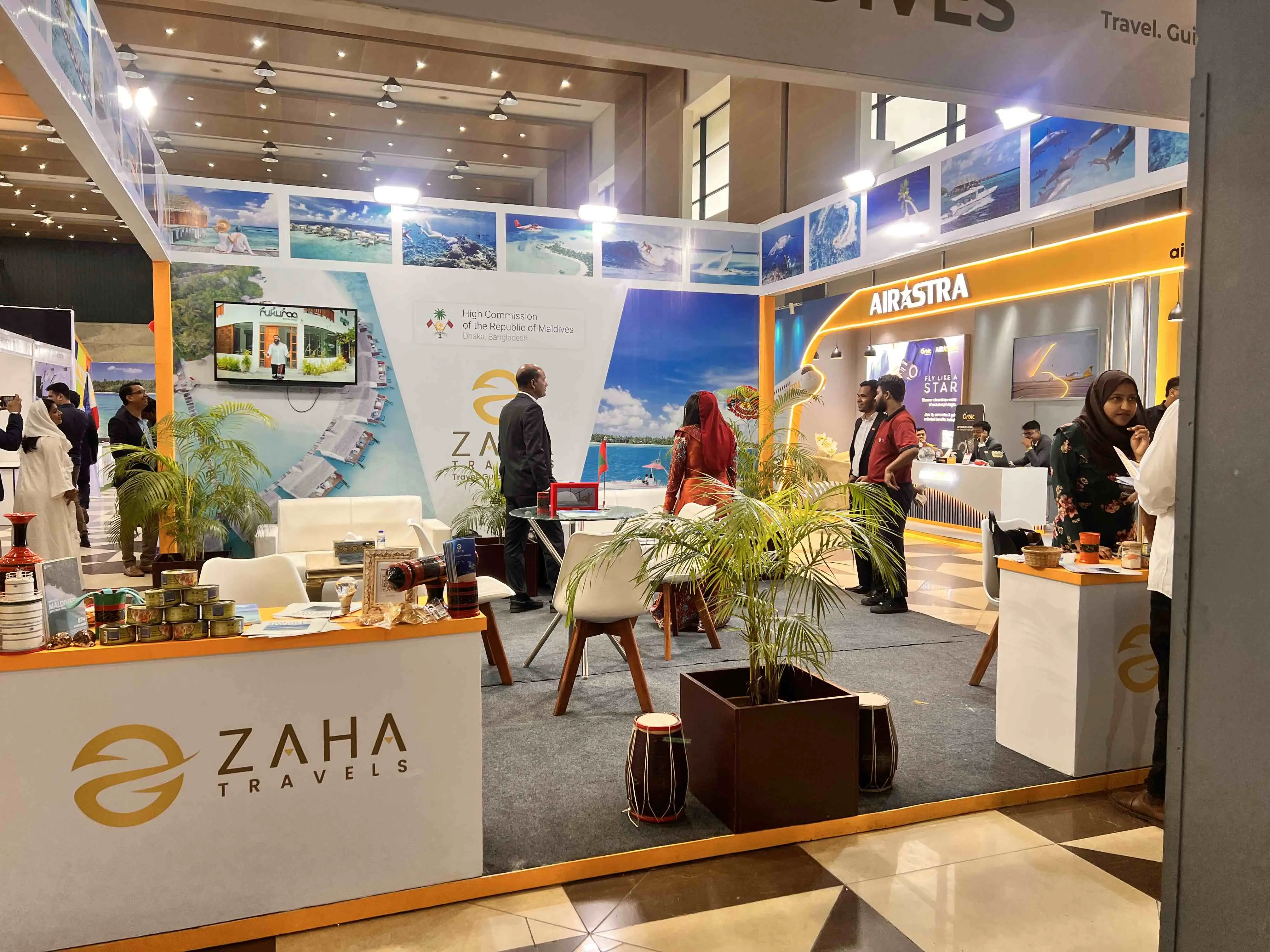 The Zaha Travels stand at the 13th Asian Tourism Fair 2026 in Dhak