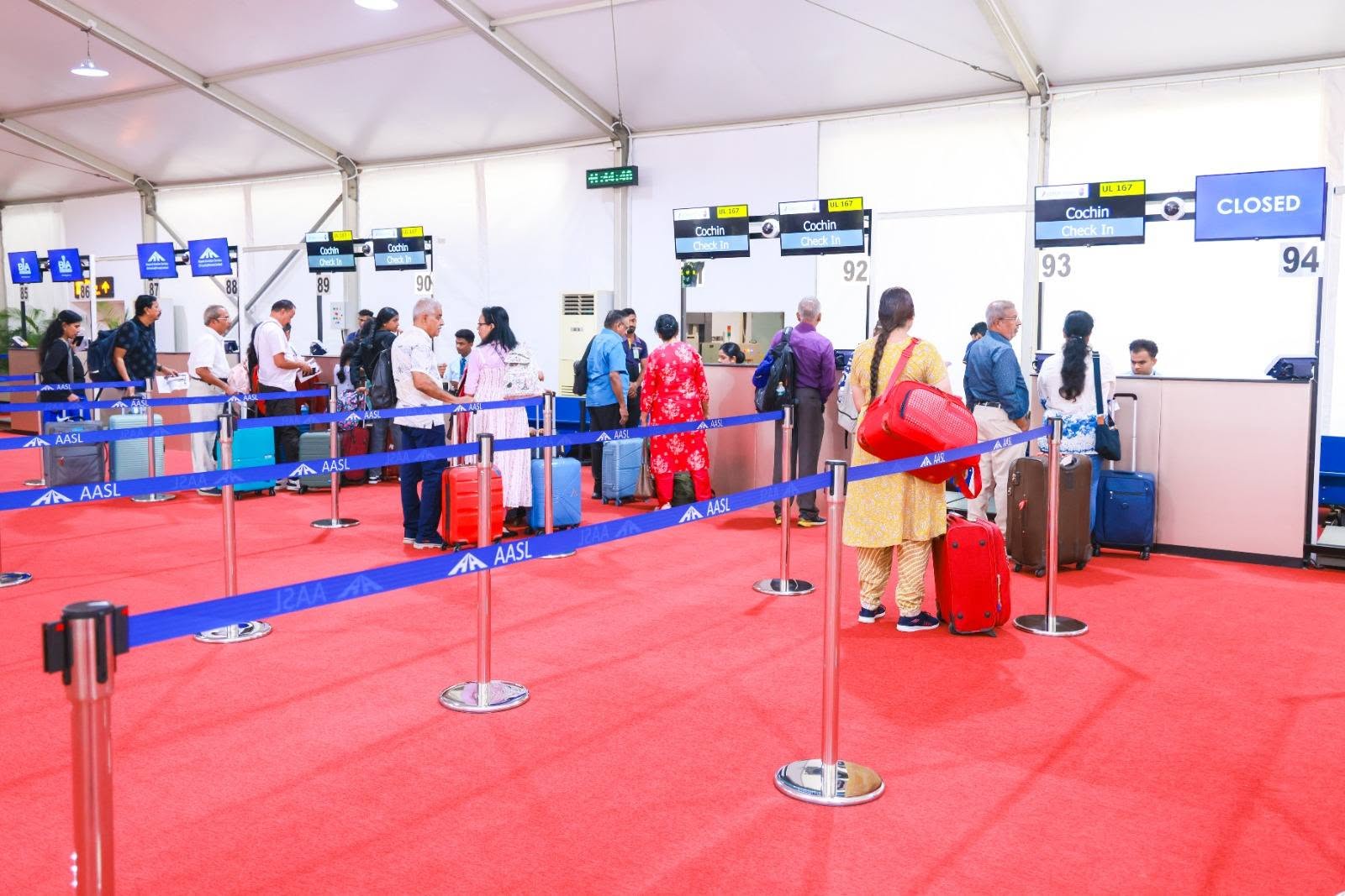 Passport stamp at Bandaranaike International Airport
