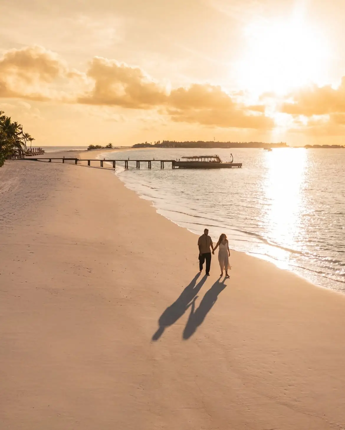 Romantic moment for couples at Finolhu Baa Atoll Maldives.