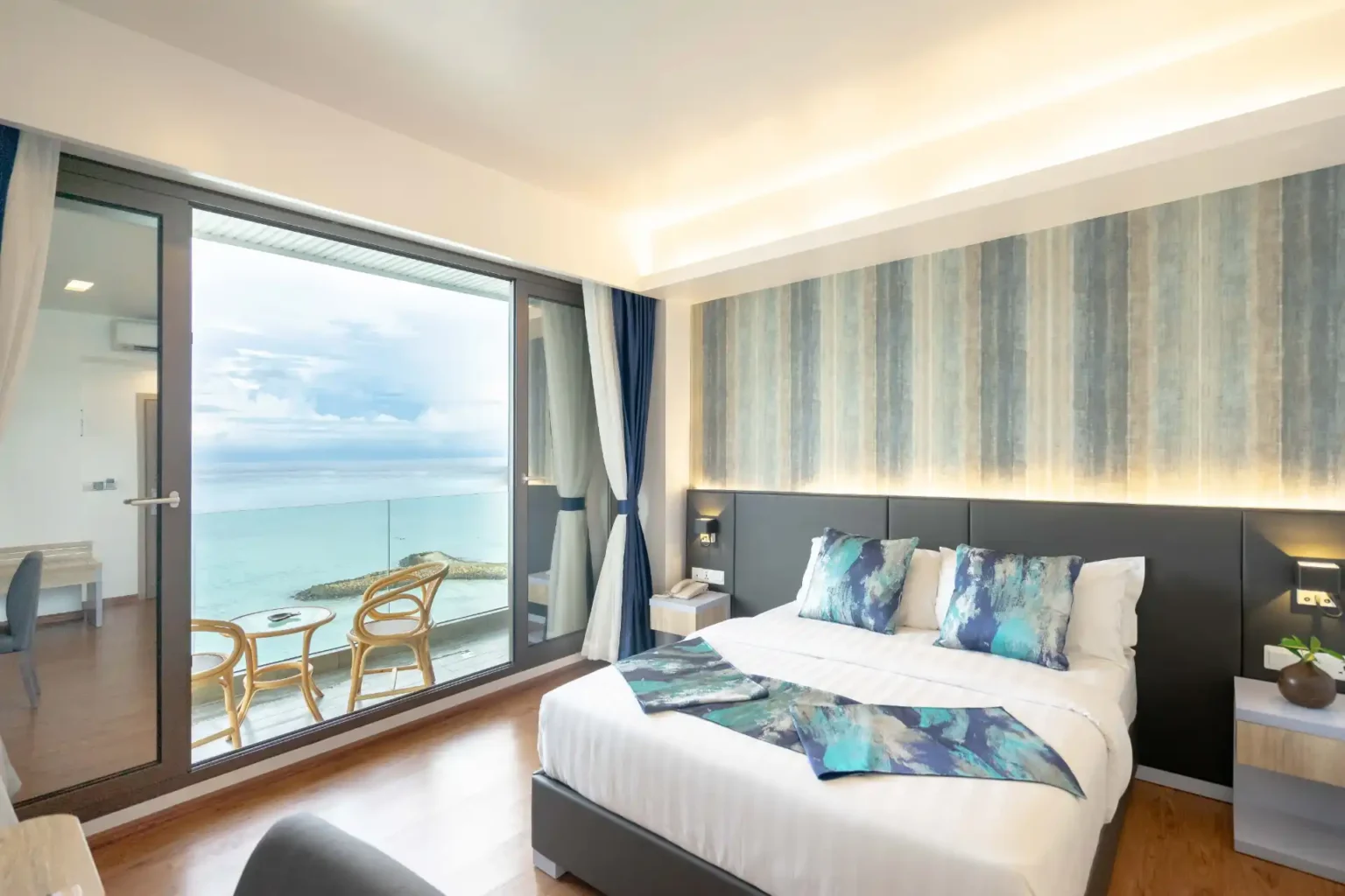 Arena Beach Hotel — Premium Double Room with Balcony & Sea View