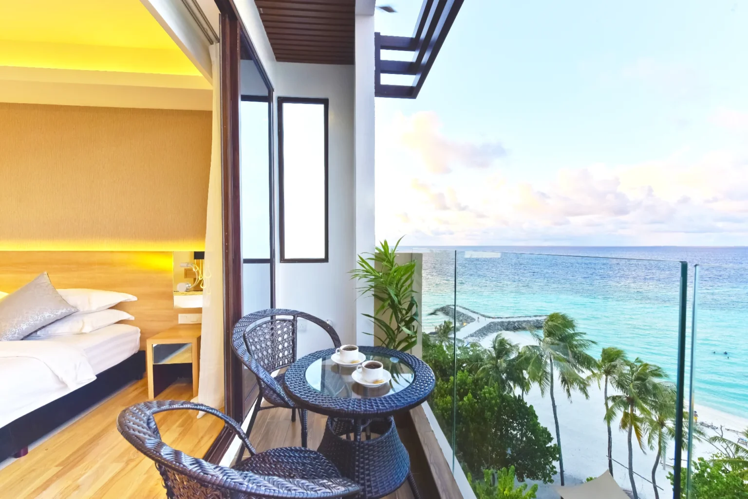 Arena Beach Hotel — Deluxe Double Room with Balcony & Sea View