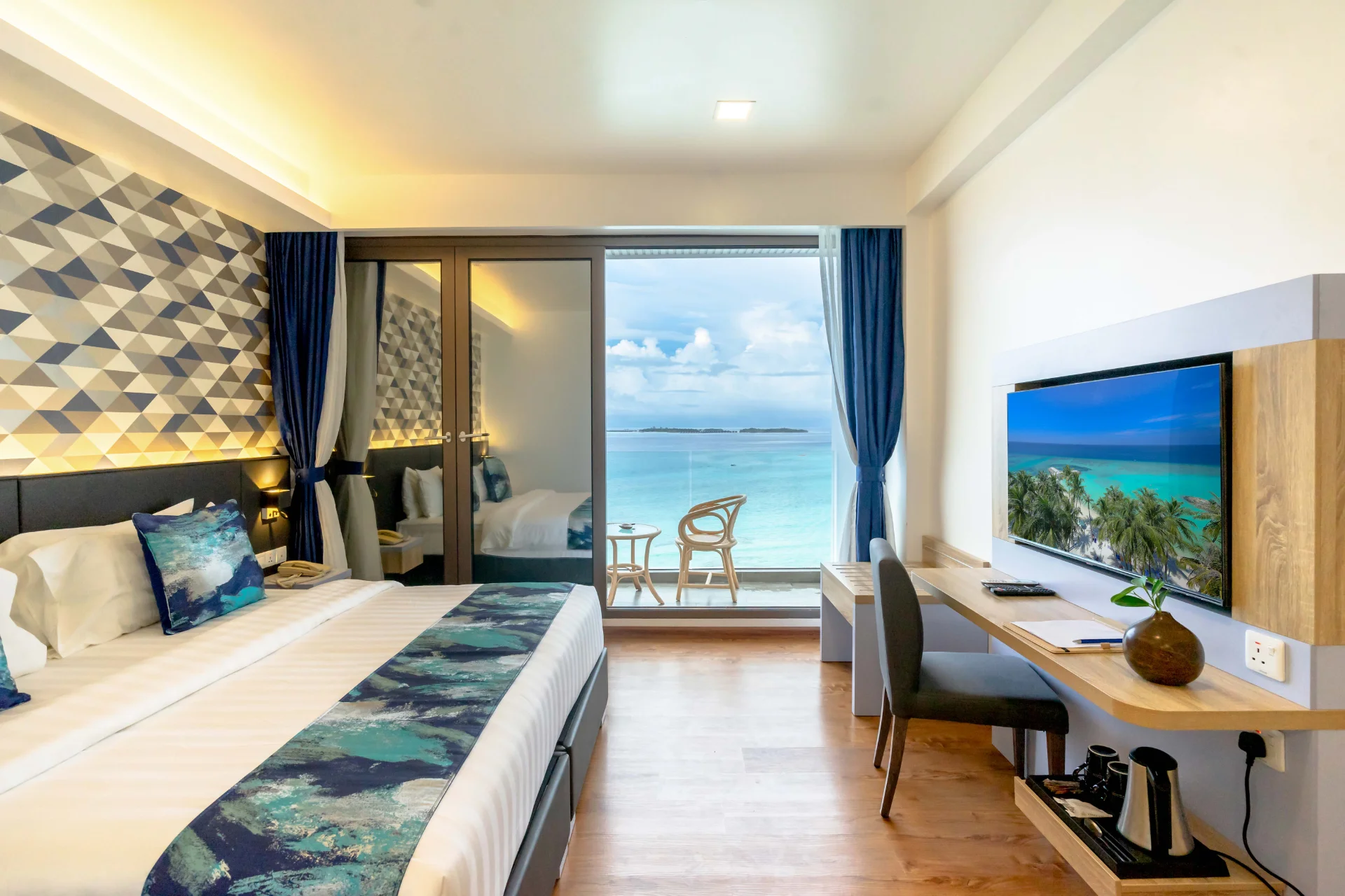 Arena Beach Hotel — Deluxe Double Room with Balcony & Sea View